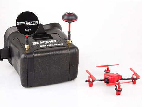 Rctimer LT105 Micro FPV Racing Quad BNF Camera Drone + BeeRotor 5.8G 40CH VR Goggles - Reality Virtual Shop