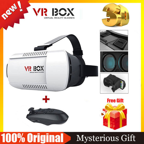 Google Cardboard HeadMount VR BOX Version VR Virtual Reality 3D Glasses Goggles +Bluetooth Wireless Remote Control Gamepad - Reality Virtual Shop